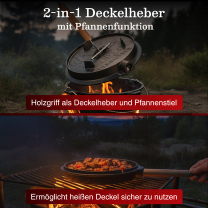 GUSSKÖNIG Dutch OvenMit Füßen+SchrubberGusskönig