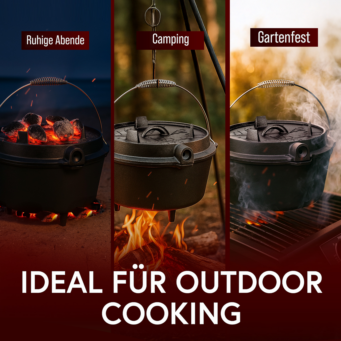 GUSSKÖNIG Dutch OvenMit Füßen+RingreinigerGusskönig