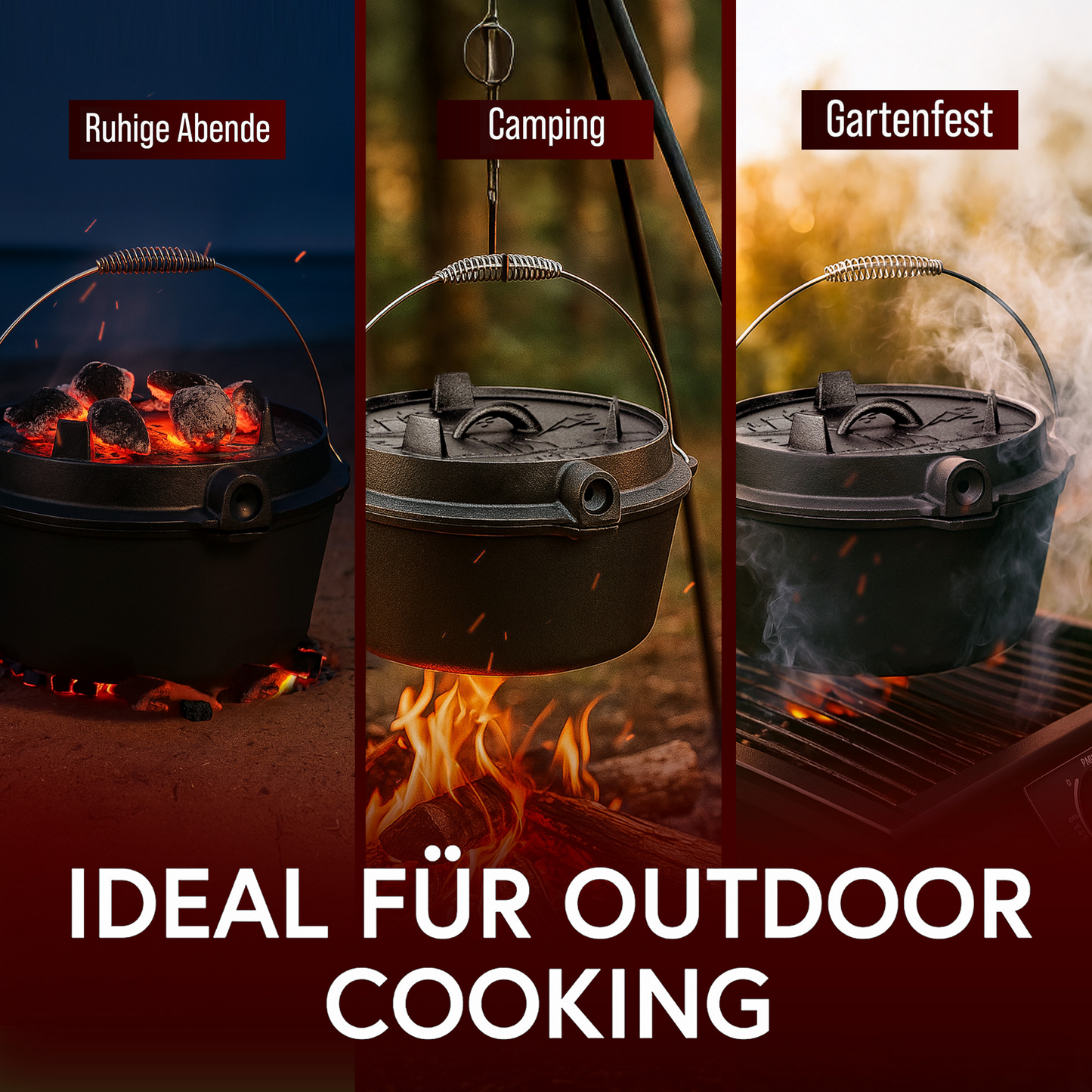 GUSSKÖNIG Dutch OvenOhne Füßen+RingreinigerGusskönig